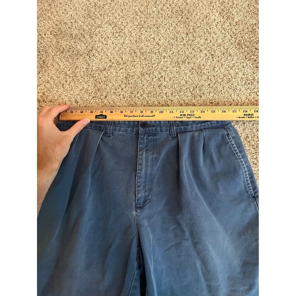 VTG 90s Polo Ralph Lauren Men's Pleated Chino Shorts 34 Blue 8